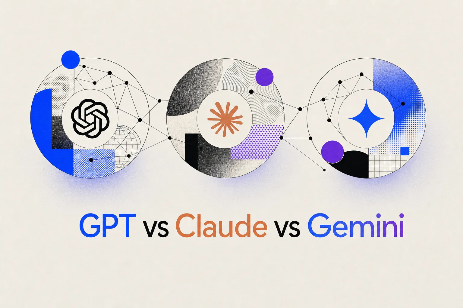 Confronto editoriale tra GPT-5.5, Claude Opus 4.7 e Gemini 3.1 Pro, stile paper su sfondo cream